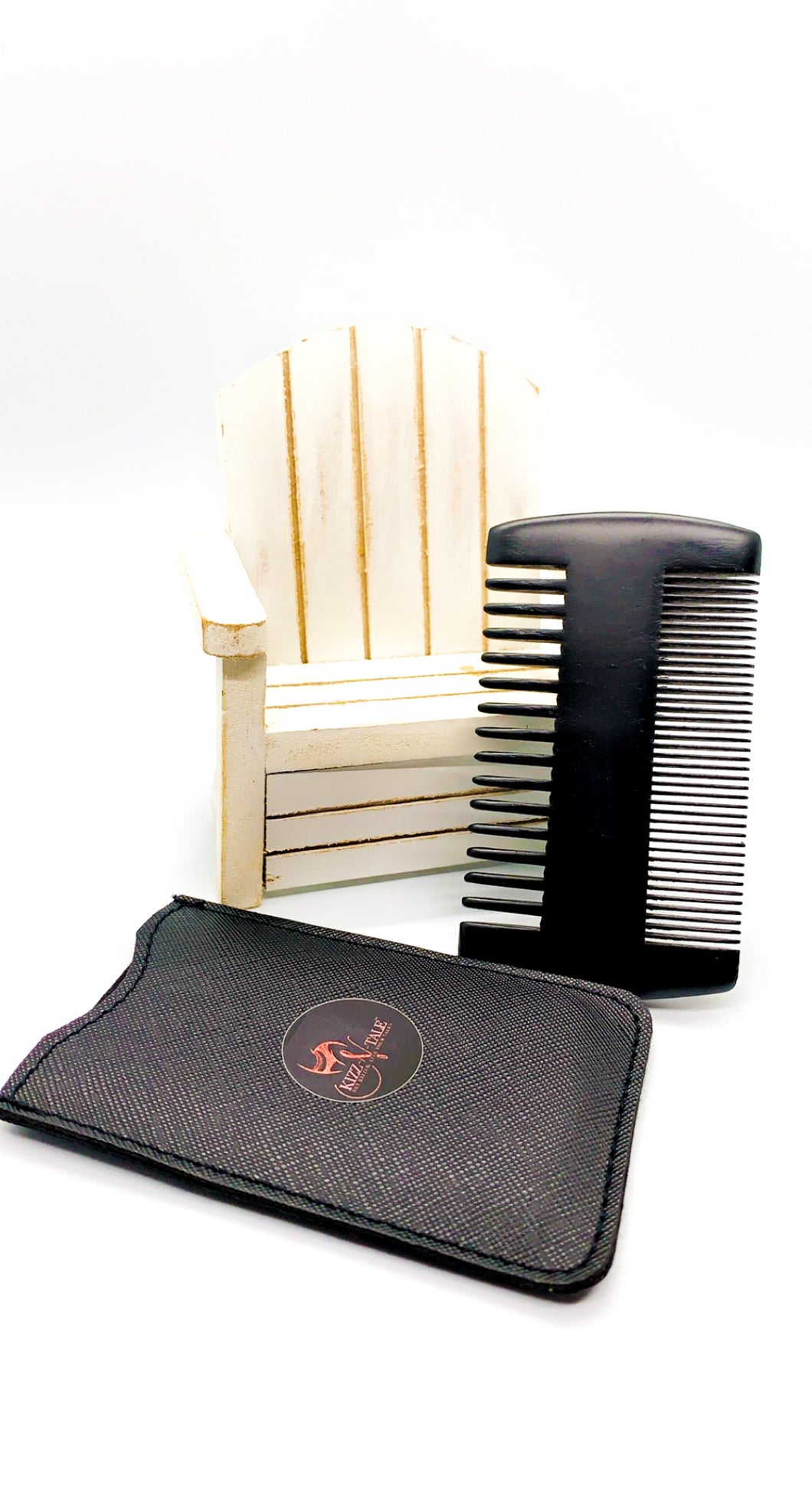 Kingz Beard Comb with Leather sleeve